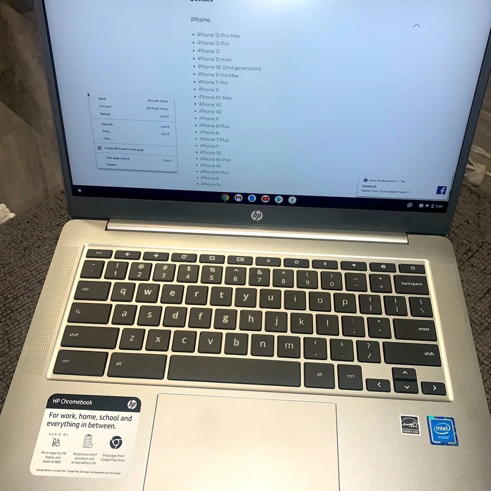 HP CHROMEBOOK bundle Intel Celeron 1080p